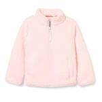 Amazon Essentials Girls' Sherpa Fleece Quarter-Zip Jacket, Light Pink, Small
