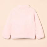 Amazon Essentials Girls' Sherpa Fleece Quarter-Zip Jacket, Light Pink, Small