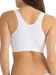 Fruit of the Loom womens Seamless Pullover With Built-in Cups bras, White, Small US