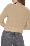 Forever 21 Mineral Wash Mock Neck Sweater Taupe Medium