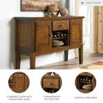 Signature Design by Ashley Ralene Vintage Casual Dining Room Buffet Cabinet with Wine Rack, Storage Cubby, 2 Cabinets, Drawer, Wood, 56" Wide, Medium Brown