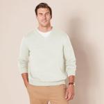 Amazon Essentials Men's V-Neck Pullover Sweater (Available in Big & Tall), Oatmeal Heather, XX-Large