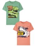 The Children's PlaceThe Children's Place Boys Short Sleeve Graphic T- Shirt 2-PackWrong Way/DangerLarge (10/12)