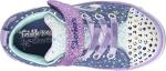 Skechers Unisex-child Twinkle Toes Sparkle Lite-unicorn Craze Sneaker, Denim/Lavender, 3.5 Little Kid