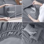 Utopia Bedding King Sheet Set – 4 Piece Bed Sheets for King Size Bed, Soft and Breathable Microfiber, Includes 1 Fitted Sheet, 1 Flat Sheet and 2 Pillowcases (Grey)