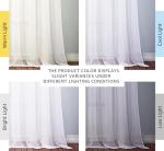NICETOWN White Sheer Curtains & Drapes 96 inches Long for Living Room - Grommet Top Solid Lightweight & Airy Gauzy Window Treatments with Light Filtering for Bedroom, 2 Panels, W54 x L96