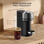 Nespresso Vertuo Next Deluxe Coffee and Espresso Maker, Pure Chrome with Aeroccino Milk Frother,1.1 liter, Black,Dark Chrome