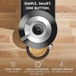 Nespresso Vertuo Next Deluxe Coffee and Espresso Maker, Pure Chrome with Aeroccino Milk Frother,1.1 liter, Black,Dark Chrome