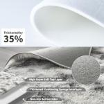 HQAYW 8x10 Fluffy Tie-Dyed Grey White Area Rugs for Living Room Bedroom, Large Ultra Soft Plush Shaggy Bedside Rug, Non-Slip and Machine Washable Carpet for Dorm Nursery Classroom Home Decor