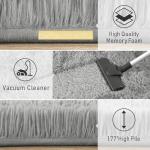 LOCHAS Ultra Soft Indoor Modern Area Rugs Fluffy Living Room Carpets for Children Bedroom Home Decor Nursery Rug 4x5.3 Feet, Gray