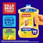Mr. Clean Antibacterial All Purpose Cleaner, Floor Cleaner for Mopping Home, Bathroom, & Kitchen, Cleaning Liquid for Mop & Bucket, Cleaning Supplies, Multi-Surface Dilutable, Lemon, 99oz