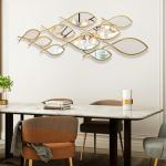 BECHAEO 3D Coastal Large Metal Fish Mirror Wall Decor 41"x 15" Fish Decorative Mirror Sculpture Gold Metal Wall Art Ocean Deco for Living Dining Room Bathroom Bedroom Entryway