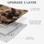 Shag Area Rugs for Bedroom Living Room,4X6 Ultra Soft Fluffy Area Rugs for Dorm,Indoor Carpet Nursery Rugs for Kids Girls Room Home Decor, Mottling Brown