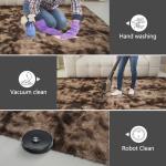 Shag Area Rugs for Bedroom Living Room,4X6 Ultra Soft Fluffy Area Rugs for Dorm,Indoor Carpet Nursery Rugs for Kids Girls Room Home Decor, Mottling Brown