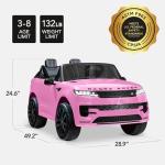 Best Choice Products Kids 24V 2-Seater Licensed Range Rover Sport Electric Ride On Car Truck w/ 132lb Weight Capacity, Parental Remote Control - Pink
