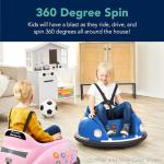 Best Choice Products 6V Electric Kids Ride On Bumpin Bumper Car, 1.5 - 6 Years Old, Parent Remote Control, 360 Degree Spin, Lights, Sounds - Pink