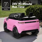 Best Choice Products Kids 24V 2-Seater Licensed Range Rover Sport Electric Ride On Car Truck w/ 132lb Weight Capacity, Parental Remote Control - Pink