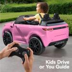Best Choice Products Kids 24V 2-Seater Licensed Range Rover Sport Electric Ride On Car Truck w/ 132lb Weight Capacity, Parental Remote Control - Pink