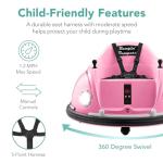 Best Choice Products 6V Electric Kids Ride On Bumpin Bumper Car, 1.5 - 6 Years Old, Parent Remote Control, 360 Degree Spin, Lights, Sounds - Pink