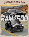 24V Ride on Toys for Big Kids, Licensed RAM 1500 RHO Electric Car for Kids w/Remote Control, Ride on Truck w/Bluetooth, LED Lights, Truck Bed Storage, Gear Shifter & Soft Start (Black)
