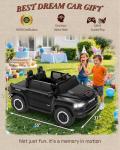 24V Ride on Toys for Big Kids, Licensed RAM 1500 RHO Electric Car for Kids w/Remote Control, Ride on Truck w/Bluetooth, LED Lights, Truck Bed Storage, Gear Shifter & Soft Start (Black)