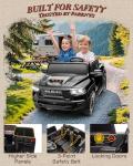 24V Ride on Toys for Big Kids, Licensed RAM 1500 RHO Electric Car for Kids w/Remote Control, Ride on Truck w/Bluetooth, LED Lights, Truck Bed Storage, Gear Shifter & Soft Start (Black)