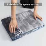 Ciicool Modern Abstract Rug for Living Room, 5'x7' Machine Washable Area Rug Non-Slip Rug, Low-Pile Contemporary Indoor Dining Floor Carpet for Bedroom Office Under Table Home Decor Navy Grey