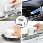15 Pcs Window Groove Cleaning Brush Tool, Door Window Track Cleaner Groove Gap Cleaning Tools Crevice Cleaning Brush Gap Scrub Brush for Shutter Sliding Door Keyboard Tile Lines Sill Car Vents