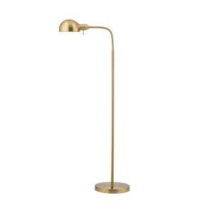 O'Bright Nova - Adjustable Floor Lamp with Flexible Gooseneck and Rotatable Shade, E26 Socket, 10-Inch Base - Ideal for Reading, Bedside, Living Room, Antique Brass