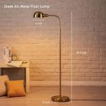 O'Bright Nova - Adjustable Floor Lamp with Flexible Gooseneck and Rotatable Shade, E26 Socket, 10-Inch Base - Ideal for Reading, Bedside, Living Room, Antique Brass