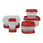 Rubbermaid Easy Find Lids Food Storage-Containers, Racer Red, 18-Piece Set