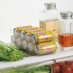 iDesign Soda Can Dispenser for Refrigerator or Pantry - Set of 3 - Clear - Made in USA