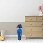 DecorShore Mosaic Vase, Floor Vase, Tall Vase, 20” Decorative Mosaic Flower Vase, Vedic Accent Vase with Floral Pattern Glass Mosaic Inlay- Cobalt Blue