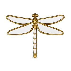 Wartter Decorative Golden Dragonfly Wall Mirror, Plastic Frame with Mirrored Wings (12.4 x 9.3 inches)