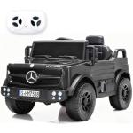 Tcaraiwen 12V Ride on Car for Kids, Licensed Mercedes-Benz Unimog w/Parent Remote Control, LED Headlights, Music Player & Horn for 3-4 Years Toddler,Black