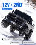 Tcaraiwen 12V Ride on Car for Kids, Licensed Mercedes-Benz Unimog w/Parent Remote Control, LED Headlights, Music Player & Horn for 3-4 Years Toddler,Black