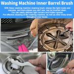 Washing Dryer Machine Rubber Seal Cleaning Brush Kits, Front Load Washer Cleaner Tools-1 PC Drum Slot Clean Brush & 5 PCS Crevice Cleaning Brushes for Bathroom, Shower & Kitchen Sink Household