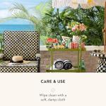 MACKENZIE-CHILDS Capiz Small Vase, Unique Flower-Vase Decor, Pink-and-White Rosy Check