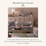 MACKENZIE-CHILDS Capiz Small Vase, Unique Flower-Vase Decor, Pink-and-White Rosy Check