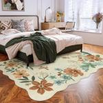 Lahome 5x7 Floral Washable Living Room Rug