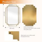 Beveled Gold Wall Mirror - 20x30 Inches