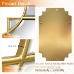 Beveled Gold Wall Mirror - 20x30 Inches