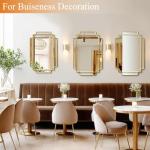 Beveled Gold Wall Mirror - 20x30 Inches