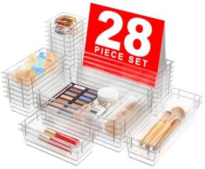 A-LuGei Clear Drawer Organizer for Home & Office