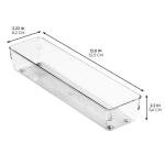 iDesign Clear Plastic Drawer Organizer Bin