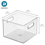 iDesign Clear Plastic Kitchen Storage Bins, 4-Pack