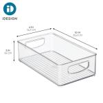 iDesign Stackable Clear Pantry Bins with Handles