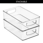 iDesign Stackable Clear Pantry Bins with Handles