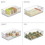 iDesign Stackable Clear Pantry Bins with Handles