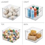 iDesign Clear Pantry Storage Bin with Handles